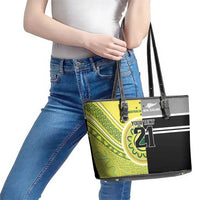 Custom Cricket AUNZ Spirit Leather Tote Bag Aussie New Zealand Retro Edition - Polynesian Pride