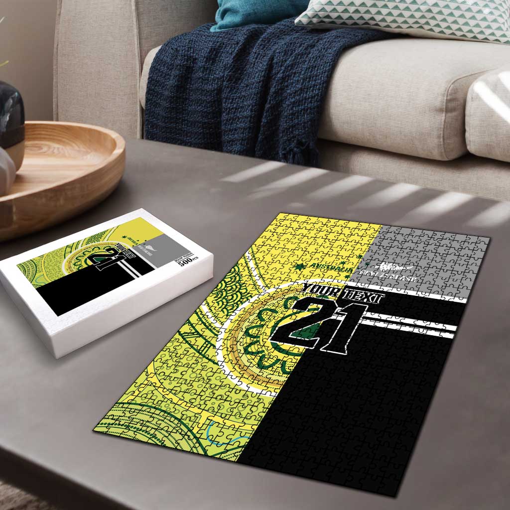 Custom Cricket AUNZ Spirit Puzzle Aussie New Zealand Retro Edition - Polynesian Pride