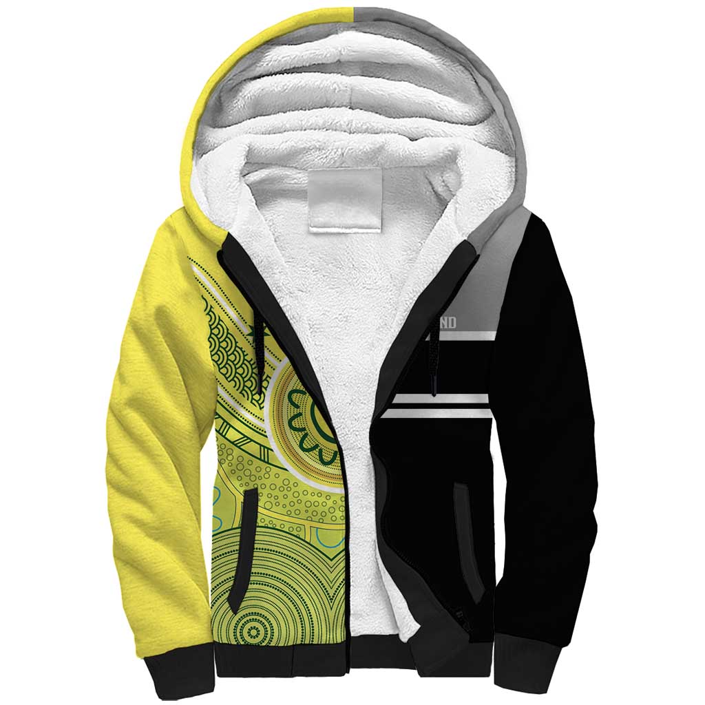Custom Cricket AUNZ Spirit Sherpa Hoodie Aussie New Zealand Retro Edition - Polynesian Pride