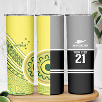 Custom Cricket AUNZ Spirit Skinny Tumbler Aussie New Zealand Retro Edition - Polynesian Pride