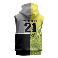 Custom Cricket AUNZ Spirit Sleeveless Hoodie Aussie New Zealand Retro Edition - Polynesian Pride
