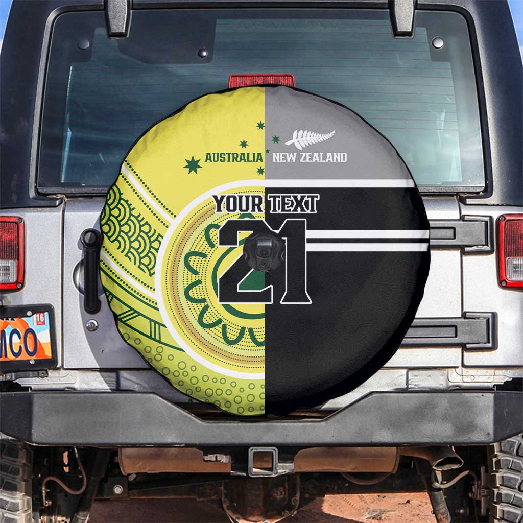 Custom Cricket AUNZ Spirit Spare Tire Cover Aussie New Zealand Retro Edition - Polynesian Pride