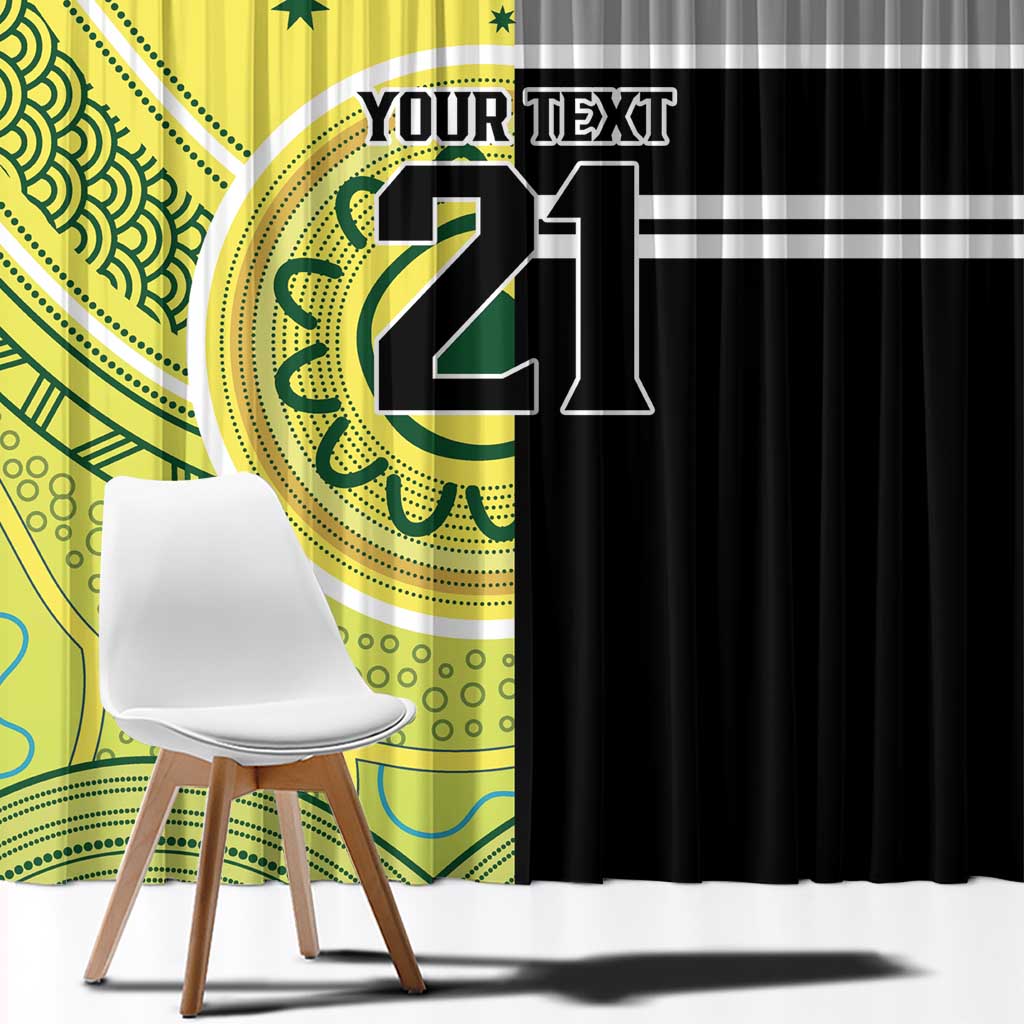 Custom Cricket AUNZ Spirit Window Curtain Aussie New Zealand Retro Edition - Polynesian Pride