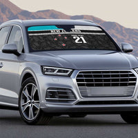 Custom NZ Cricket Pride Auto Sun Shade Silver Fern Fan Supporter Apparel - Polynesian Pride