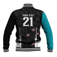 Custom NZ Cricket Pride Baseball Jacket Silver Fern Fan Supporter Apparel - Polynesian Pride