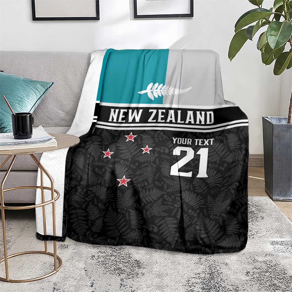Custom NZ Cricket Pride Blanket Silver Fern Fan Supporter Apparel - Polynesian Pride