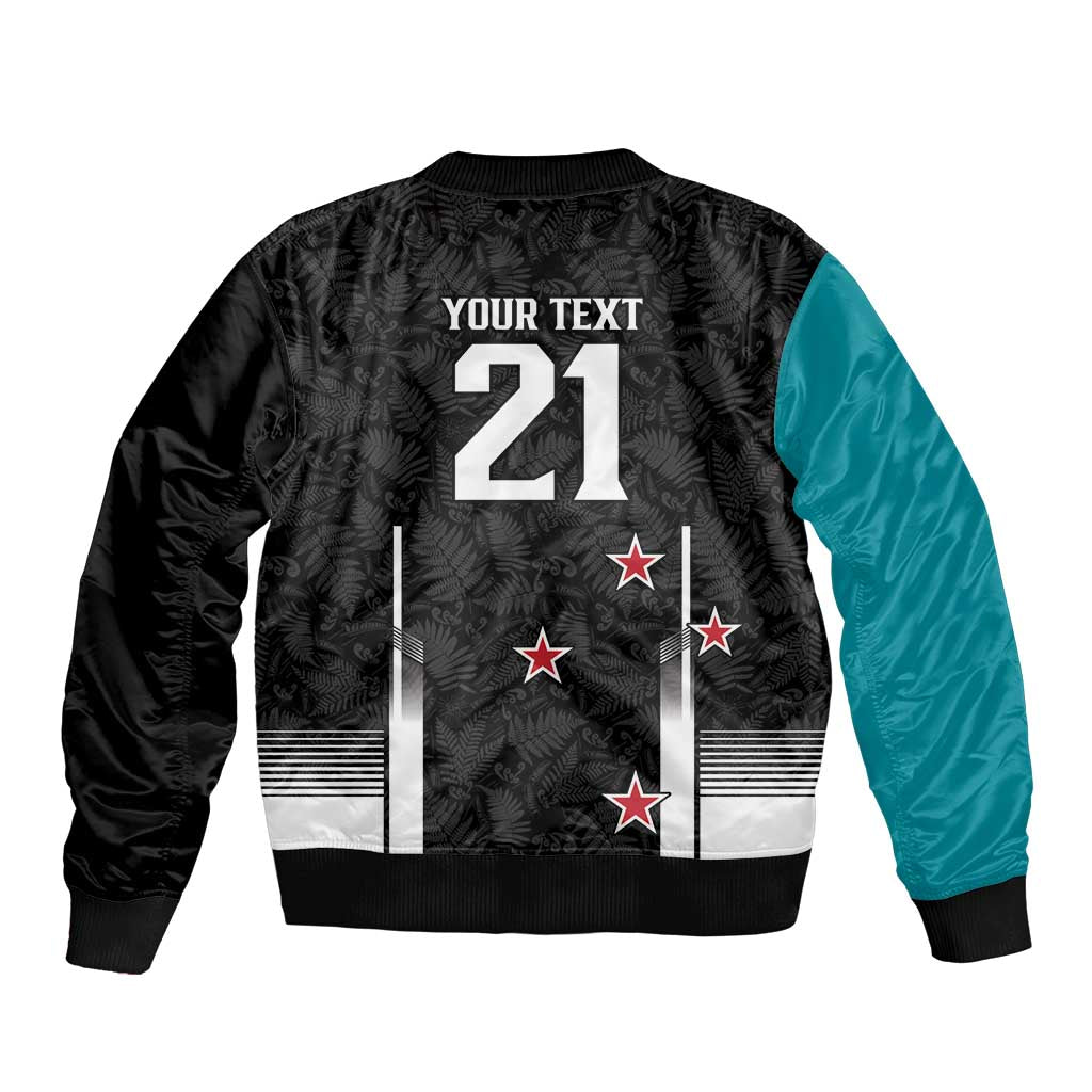 Custom NZ Cricket Pride Bomber Jacket Silver Fern Fan Supporter Apparel - Polynesian Pride