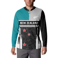 Custom NZ Cricket Pride Button Sweatshirt Silver Fern Fan Supporter Apparel - Polynesian Pride