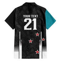 Custom NZ Cricket Pride Hawaiian Shirt Silver Fern Fan Supporter Apparel - Polynesian Pride