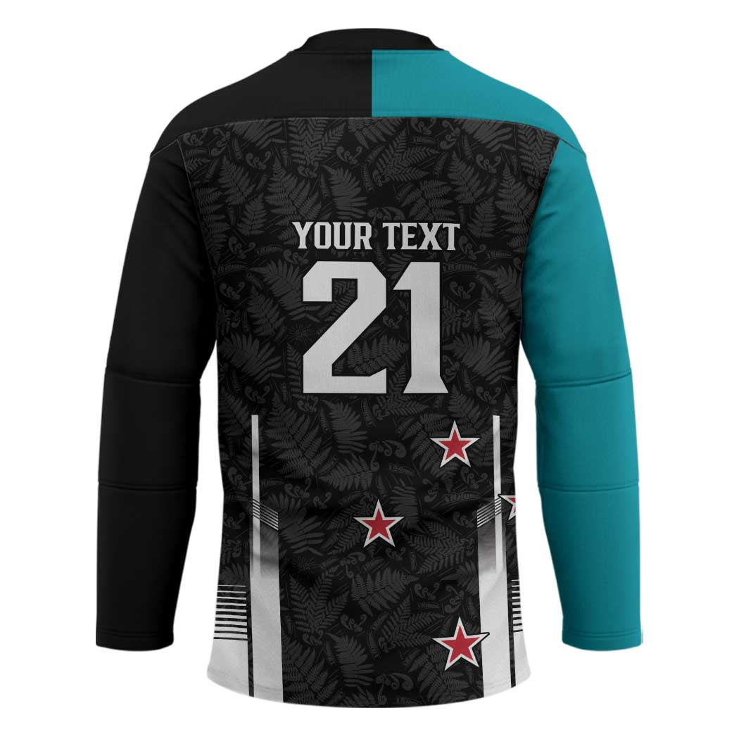 Custom NZ Cricket Pride Hockey Jersey Silver Fern Fan Supporter Apparel - Polynesian Pride