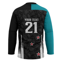 Custom NZ Cricket Pride Hockey Jersey Silver Fern Fan Supporter Apparel - Polynesian Pride