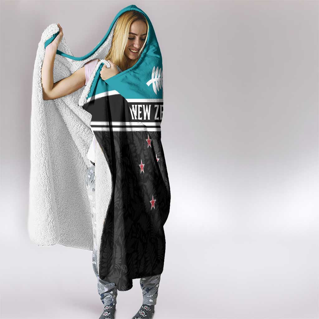 Custom NZ Cricket Pride Hooded Blanket Silver Fern Fan Supporter Apparel - Polynesian Pride