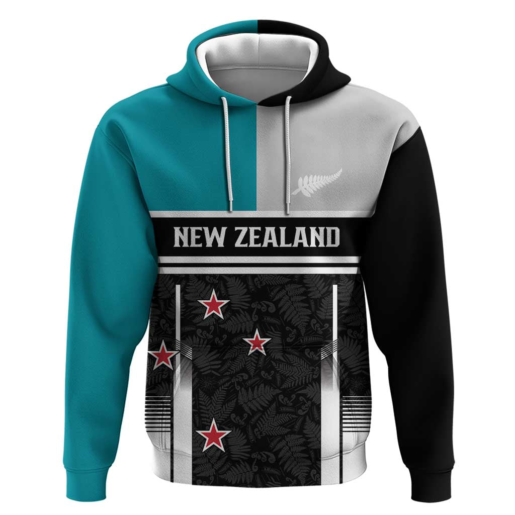 Custom NZ Cricket Pride Hoodie Silver Fern Fan Supporter Apparel - Polynesian Pride