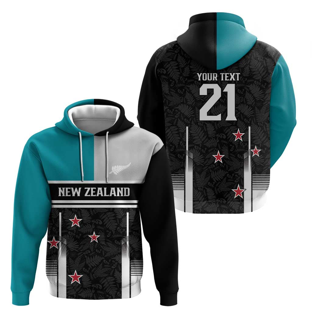 Custom NZ Cricket Pride Hoodie Silver Fern Fan Supporter Apparel - Polynesian Pride