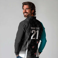 Custom NZ Cricket Pride Long Sleeve Polo Shirt Silver Fern Fan Supporter Apparel - Polynesian Pride