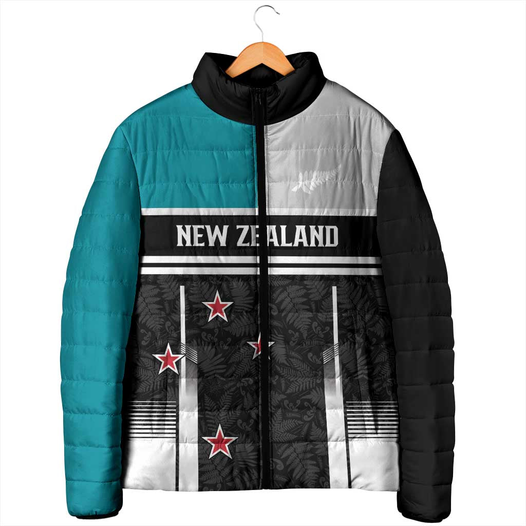 Custom NZ Cricket Pride Padded Jacket Silver Fern Fan Supporter Apparel - Polynesian Pride