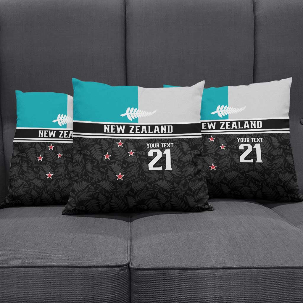 Custom NZ Cricket Pride Pillow Cover Silver Fern Fan Supporter Apparel - Polynesian Pride