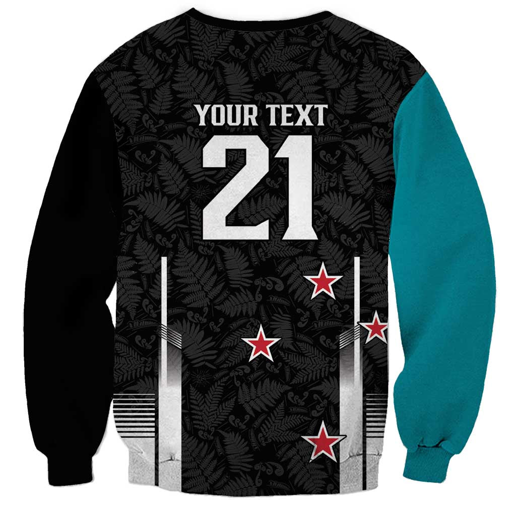 Custom NZ Cricket Pride Sweatshirt Silver Fern Fan Supporter Apparel - Polynesian Pride