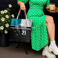 Custom NZ Cricket Pride Tote Bag Silver Fern Fan Supporter Apparel - Polynesian Pride