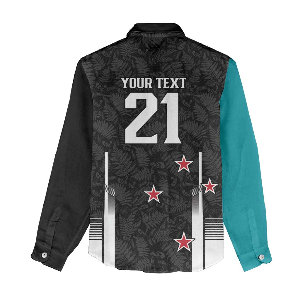 Custom NZ Cricket Pride Women Casual Shirt Silver Fern Fan Supporter Apparel - Polynesian Pride