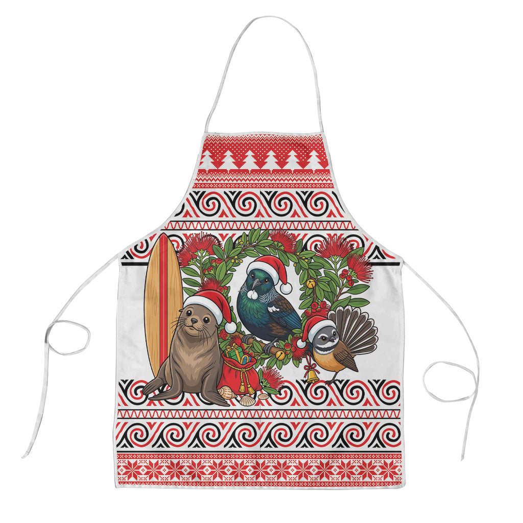 New Zealand Animal Christmas Apron Maori Inspired Kowhaiwhai Patterns LT9 Red - Polynesian Pride