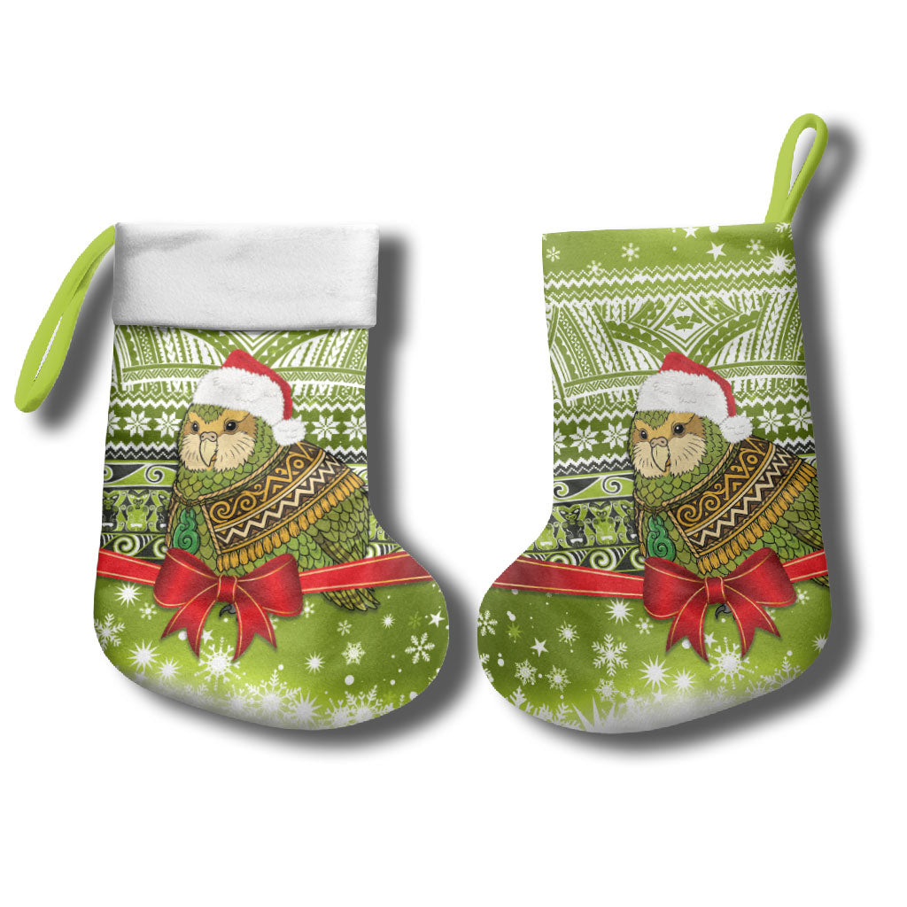 New Zealand Kakapo Christmas Stocking Maori Inspired Knitted Patterns LT9 - Polynesian Pride