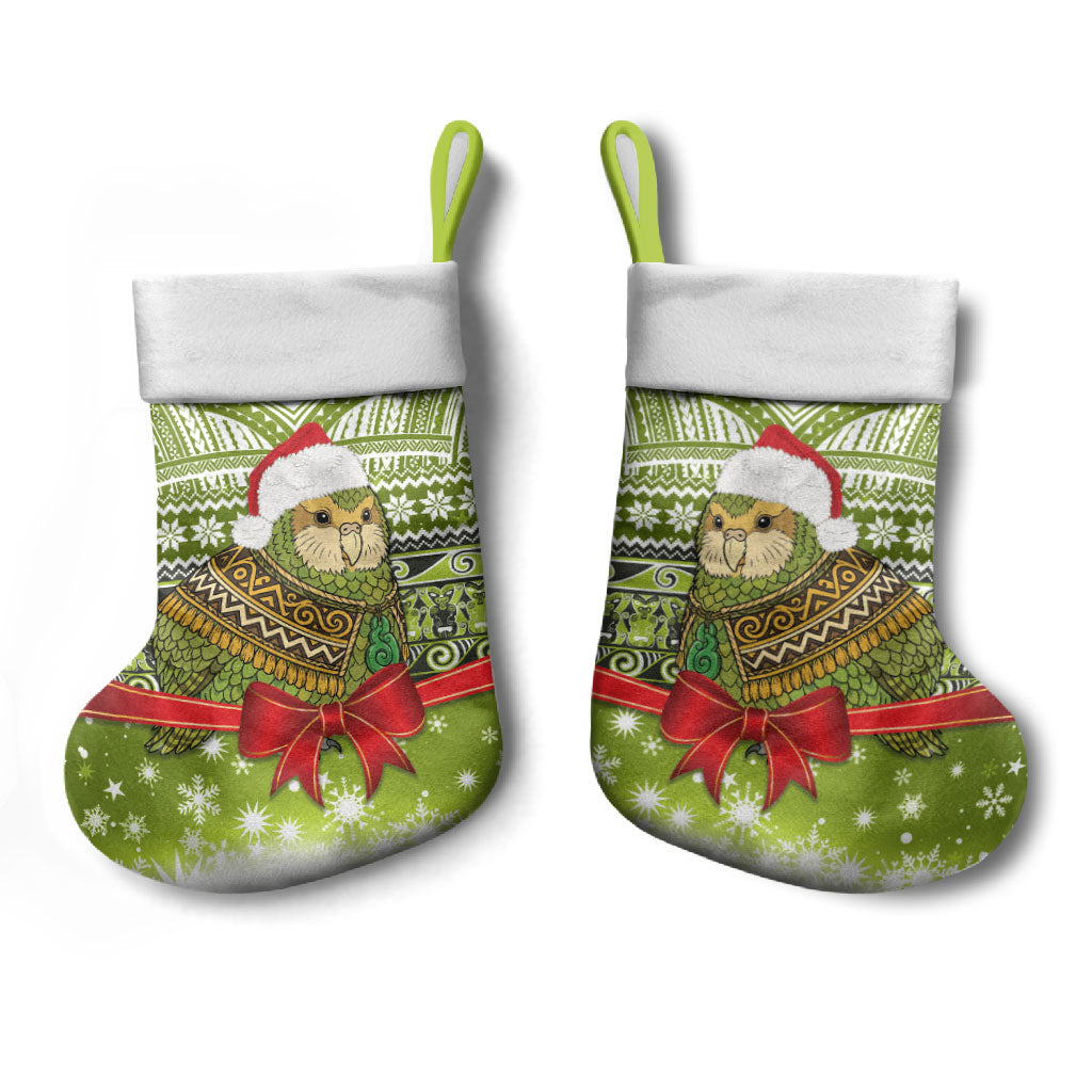 New Zealand Kakapo Christmas Stocking Maori Inspired Knitted Patterns LT9 - Polynesian Pride