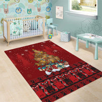 Funny Kiwi Bird Xmas Tree Area Rug New Zealand Tribal Christmas Spirit - Polynesian Pride