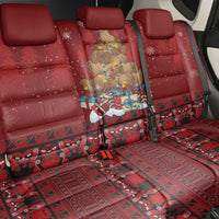Funny Kiwi Bird Xmas Tree Back Car Seat Cover New Zealand Tribal Christmas Spirit - Polynesian Pride