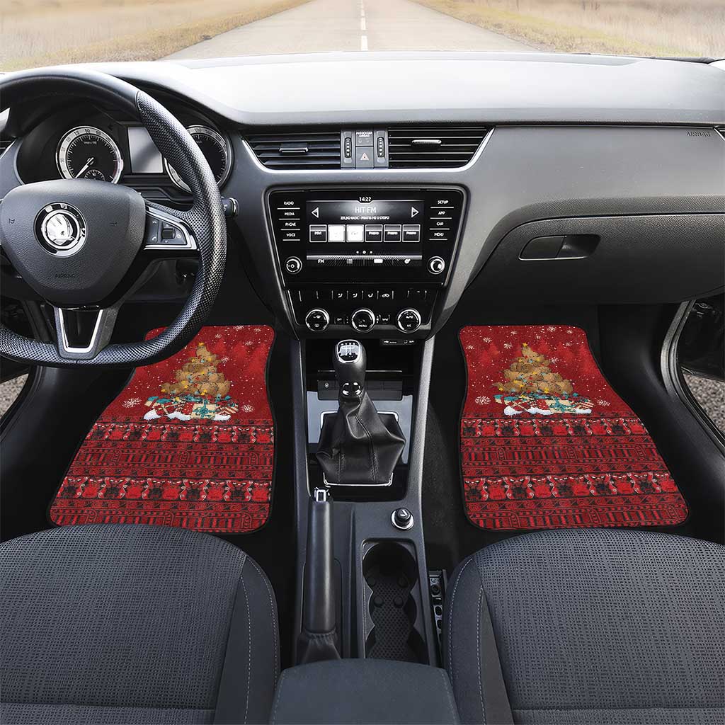 Funny Kiwi Bird Xmas Tree Car Mats New Zealand Tribal Christmas Spirit - Polynesian Pride