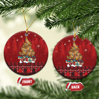 Funny Kiwi Bird Xmas Tree Ceramic Ornament New Zealand Tribal Christmas Spirit - Polynesian Pride