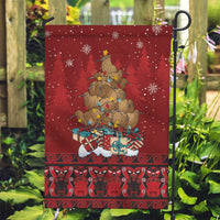 Funny Kiwi Bird Xmas Tree Garden Flag New Zealand Tribal Christmas Spirit - Polynesian Pride