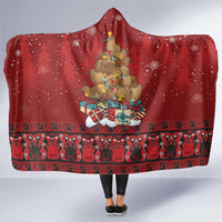 Funny Kiwi Bird Xmas Tree Hooded Blanket New Zealand Tribal Christmas Spirit - Polynesian Pride