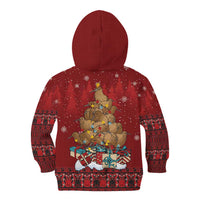 Funny Kiwi Bird Xmas Tree Kid Hoodie New Zealand Tribal Christmas Spirit - Polynesian Pride