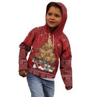 Funny Kiwi Bird Xmas Tree Kid Hoodie New Zealand Tribal Christmas Spirit - Polynesian Pride