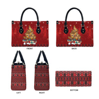 Funny Kiwi Bird Xmas Tree Leather Bag New Zealand Tribal Christmas Spirit - Polynesian Pride