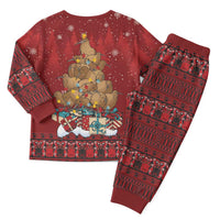 Funny Kiwi Bird Xmas Tree Christmas Pajama Set New Zealand Tribal Christmas Spirit - Polynesian Pride