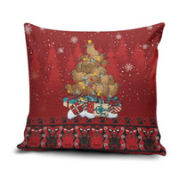 Funny Kiwi Bird Xmas Tree Pillow Cover New Zealand Tribal Christmas Spirit - Polynesian Pride