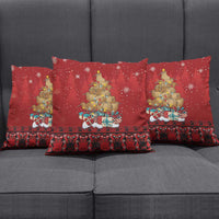 Funny Kiwi Bird Xmas Tree Pillow Cover New Zealand Tribal Christmas Spirit - Polynesian Pride