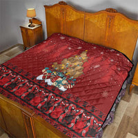 Funny Kiwi Bird Xmas Tree Quilt New Zealand Tribal Christmas Spirit - Polynesian Pride