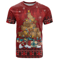 Funny Kiwi Bird Xmas Tree T Shirt New Zealand Tribal Christmas Spirit - Polynesian Pride