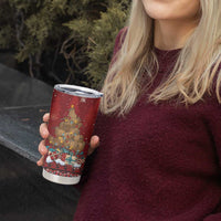 Funny Kiwi Bird Xmas Tree Tumbler Cup New Zealand Tribal Christmas Spirit - Polynesian Pride