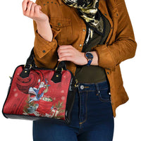 Funny Santa Riding Shark Shoulder Handbag Polynesian Tribal Christmas Spirit - Polynesian Pride