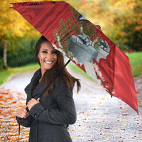 Funny Santa Riding Shark Umbrella Polynesian Tribal Christmas Spirit - Polynesian Pride