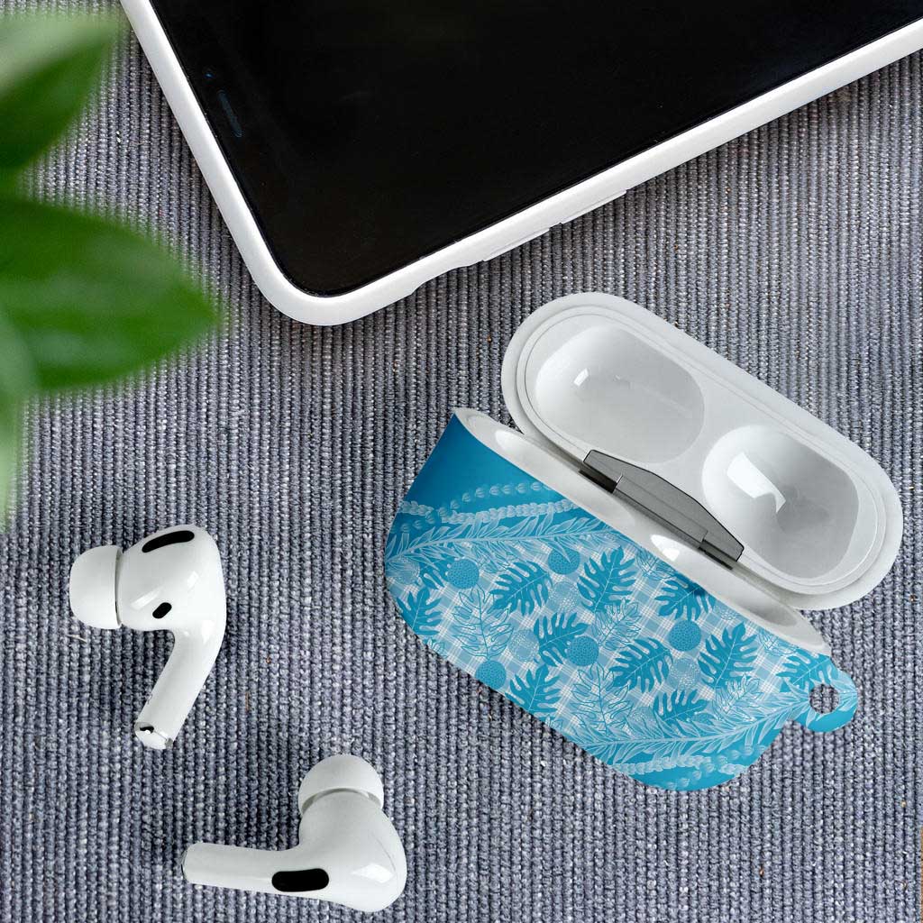 Hawaii Breadfruit Palaka AirPods Case Polu Maile Lei - Polynesian Pride