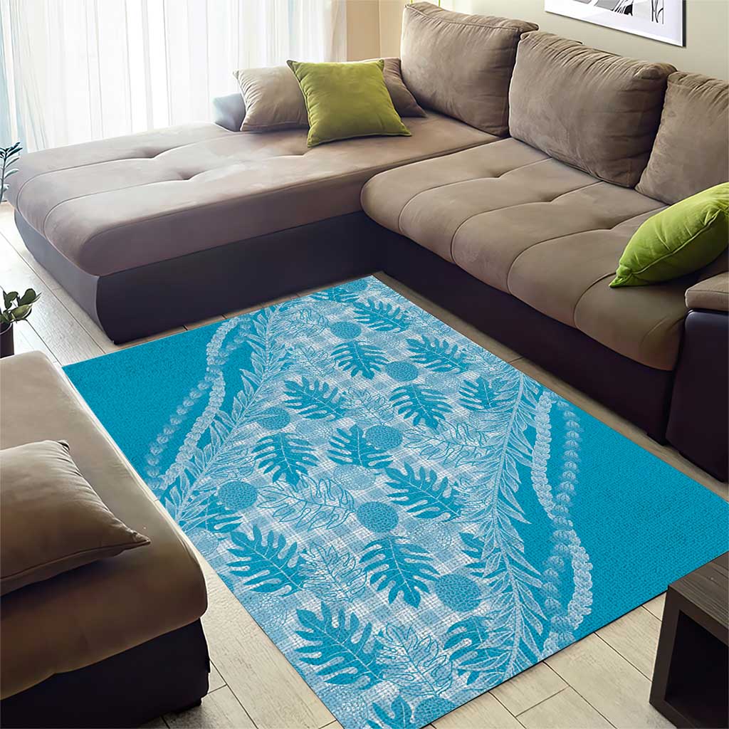 Hawaii Breadfruit Palaka Area Rug Polu Maile Lei - Polynesian Pride
