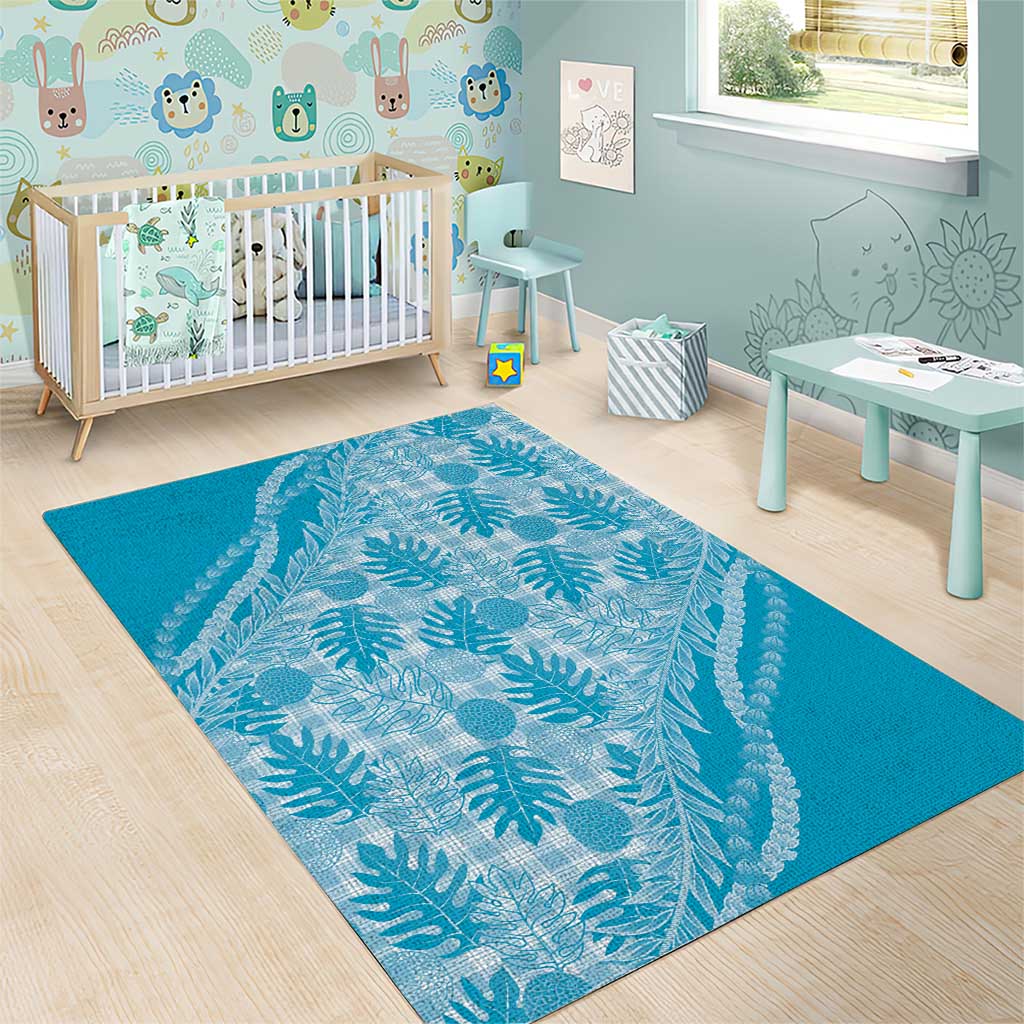 Hawaii Breadfruit Palaka Area Rug Polu Maile Lei - Polynesian Pride
