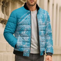 Hawaii Breadfruit Palaka Bomber Puffer Jacket Polu Maile Lei - Polynesian Pride