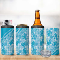 Hawaii Breadfruit Palaka 4 in 1 Can Cooler Tumbler Polu Maile Lei LT9 - Polynesian Pride