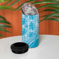Hawaii Breadfruit Palaka 4 in 1 Can Cooler Tumbler Polu Maile Lei LT9 - Polynesian Pride